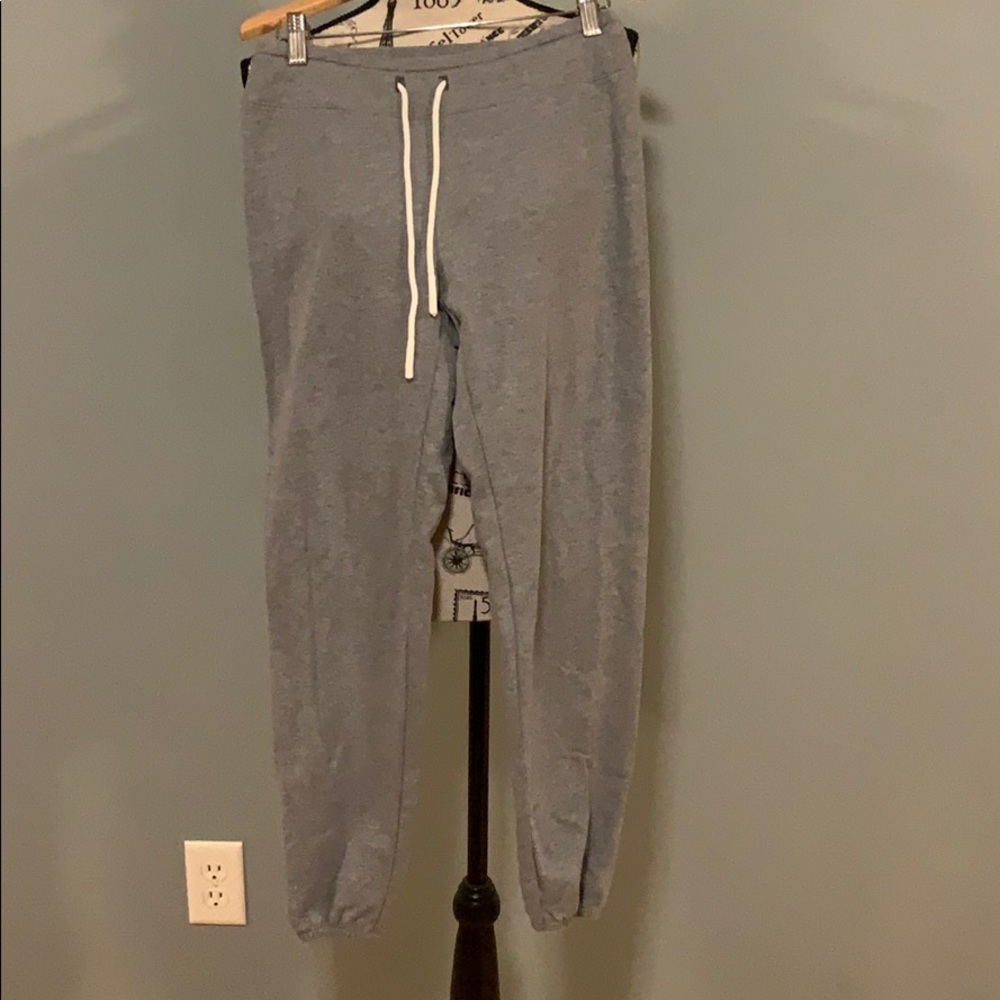 Grey joggers.